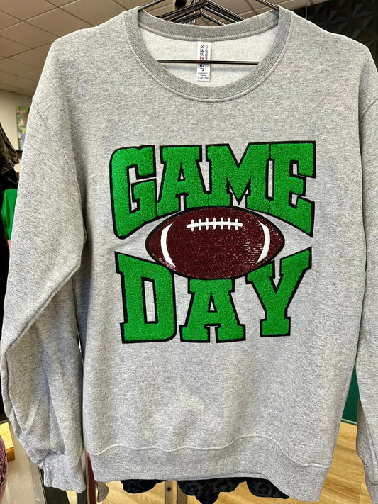 Chenille Patch Game Day Football Sweater