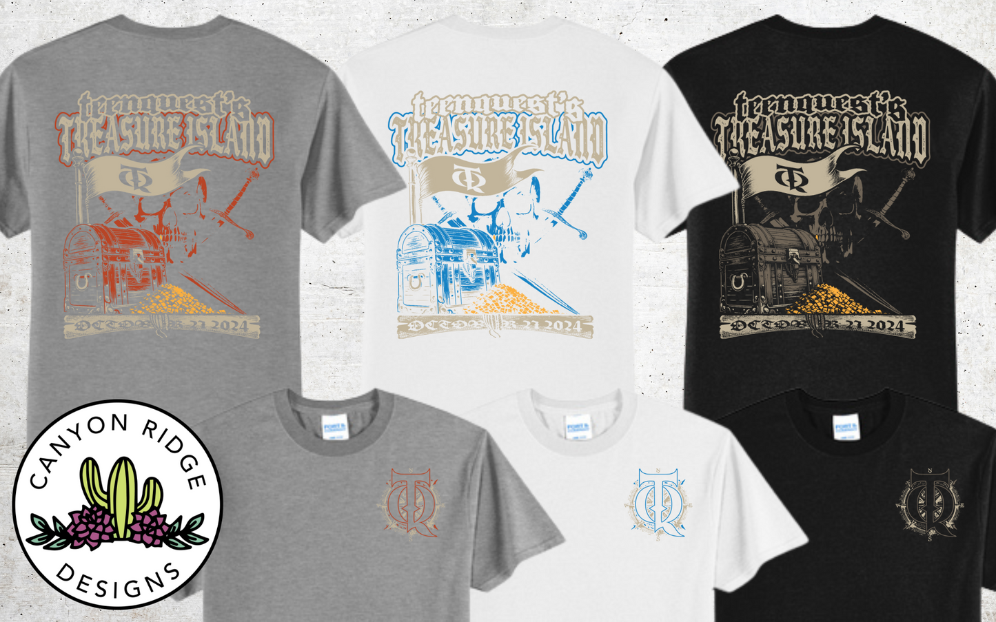 Quest Church Treasure Island Tee