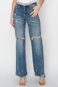 Manipulation High-Rise Relaxed Wide Leg Jean