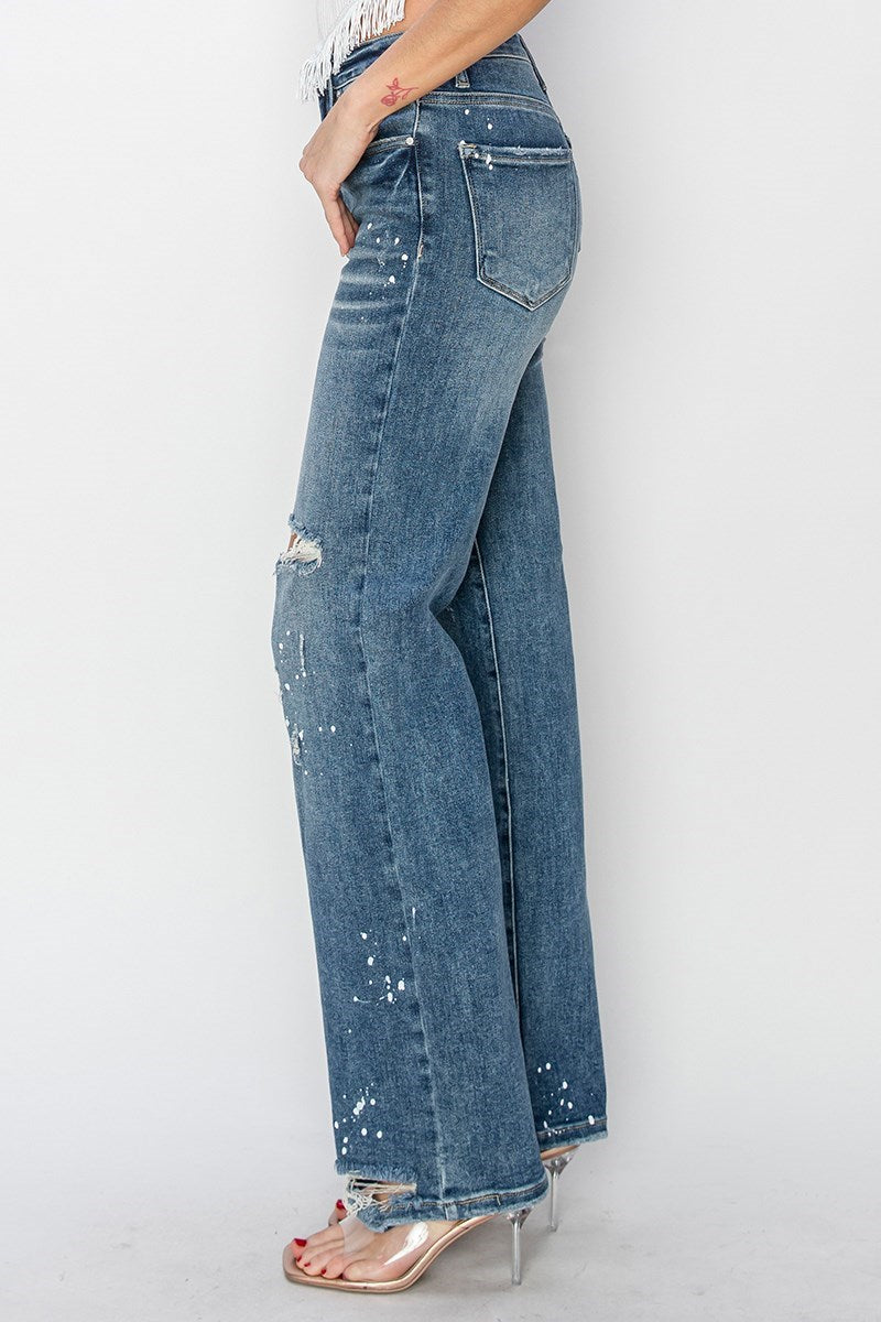 Manipulation High-Rise Relaxed Wide Leg Jean