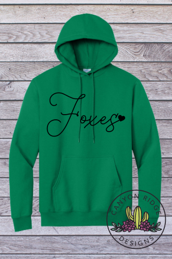 Foxes Script Hoodie