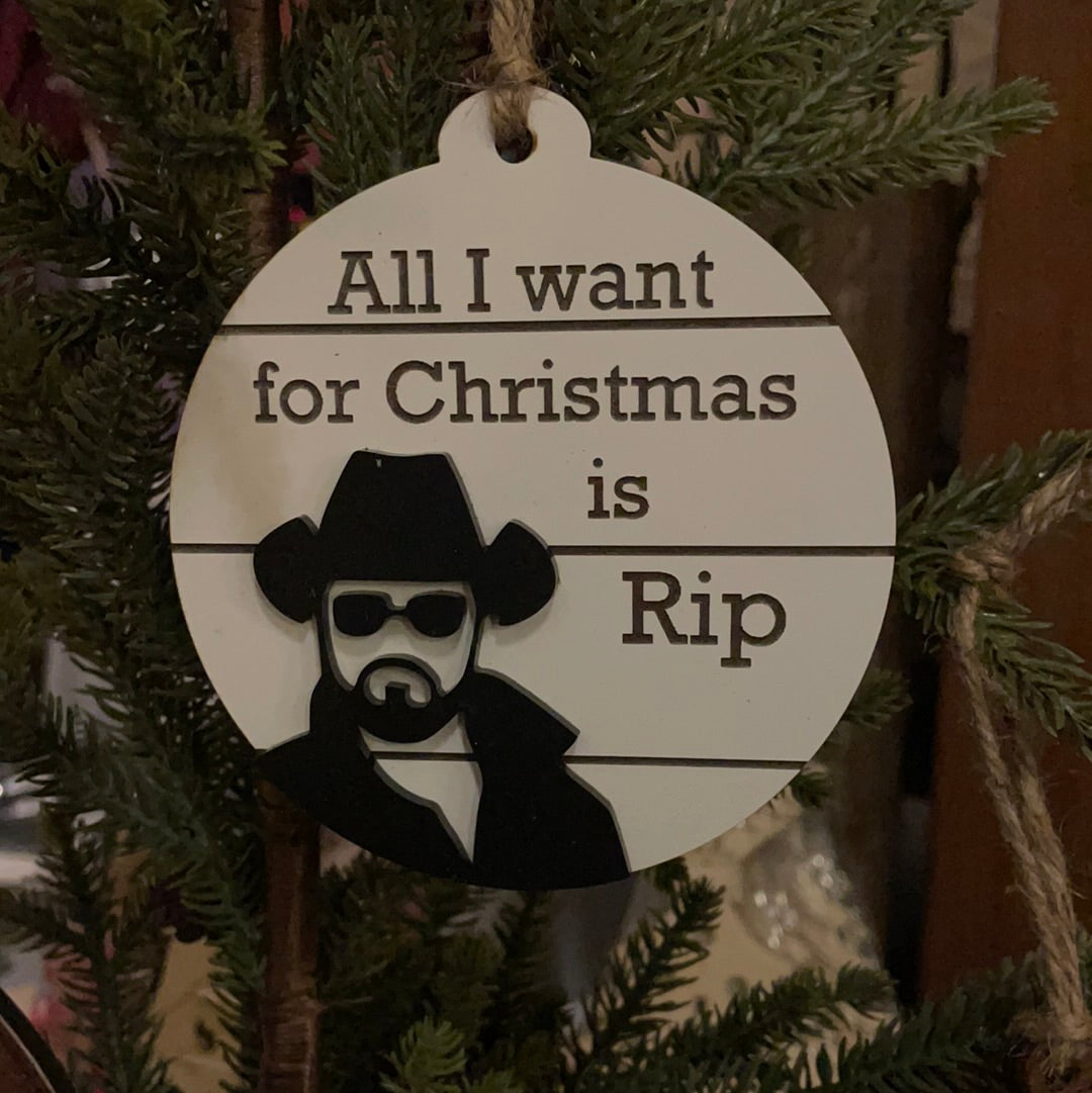 Rip for Christmas Ornament